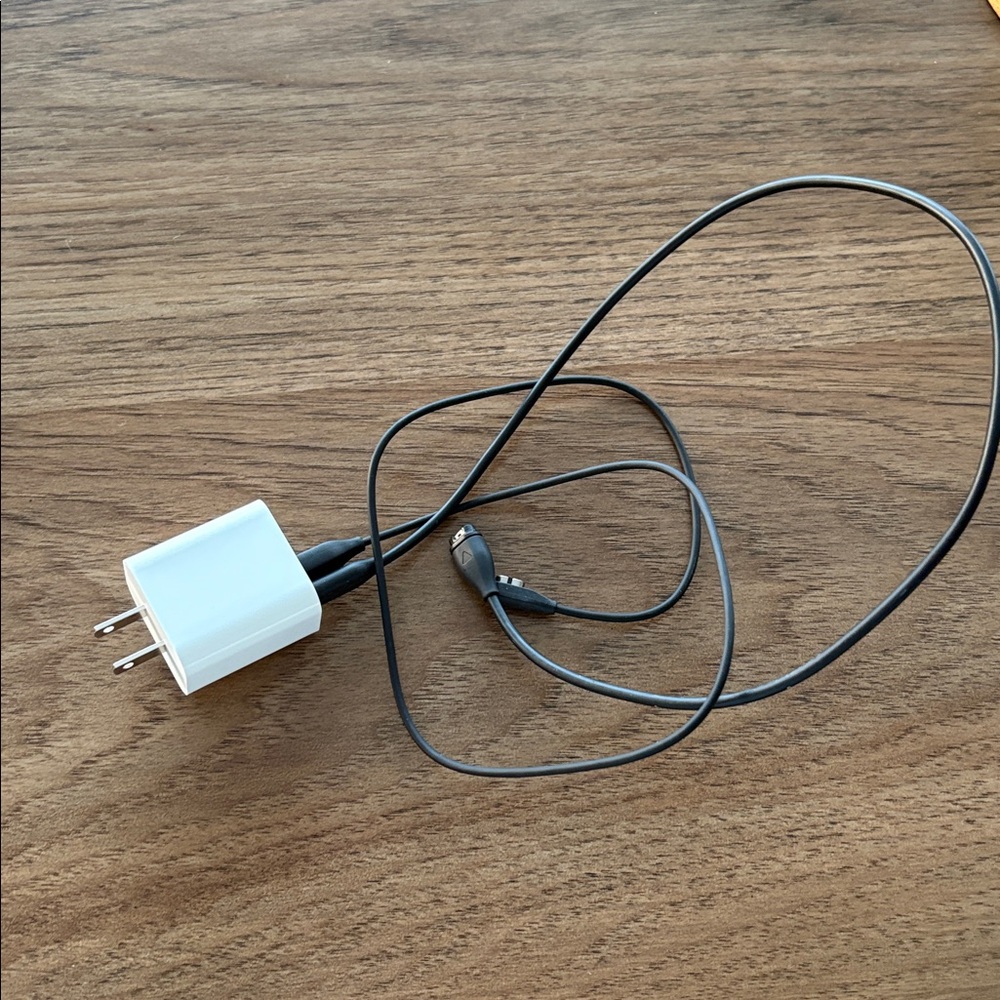 White and Black Charger with Cable